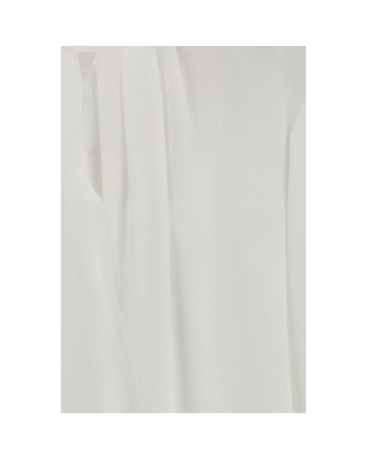 Max Mara White Triacetate Blouse
