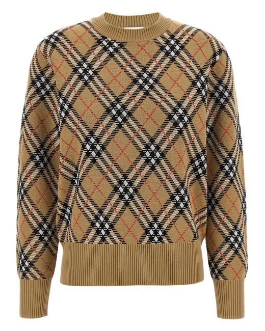 Burberry Gray Check Sweater