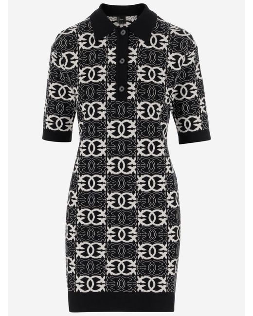 Pinko Black Love Birds Dress