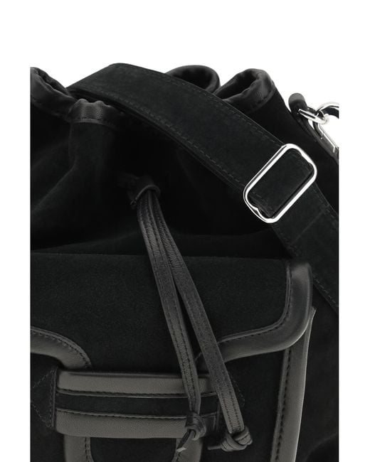 Pierre Hardy Black Alpha Bucket Bag Suede Calf Leather Bos Taurus