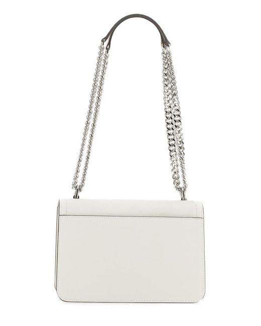 Michael Kors White Heather Extra-Small Shoulder Bag