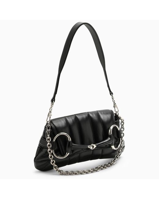 Gucci Black Horsebit Chain Small Bag