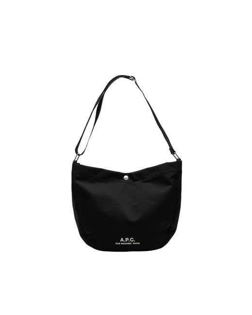 A.P.C. Black Shoulder Bag Journal Small Polyester