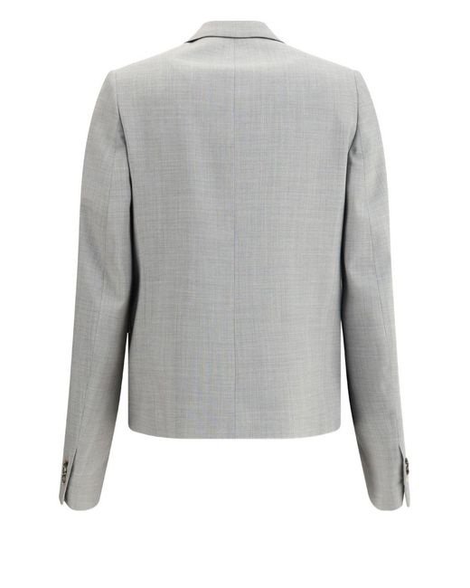 Loewe Gray Wool Single-Breasted Jacket