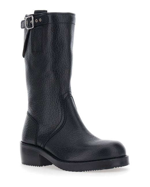 Dries Van Noten Black Boots Ws262-82 Calf Leather