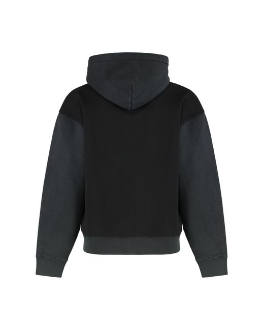 Our Legacy Black Hooded Cotton Zipper Sweatshirt for men