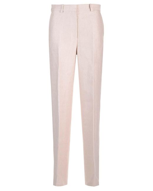 Theory Pink High-Waisted Trousers