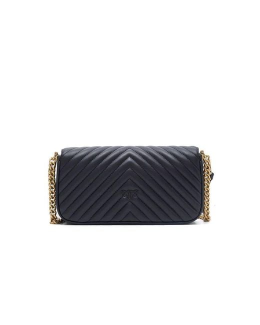 Pinko Blue Crossbody Bag Polyamide Crossbody-Bags