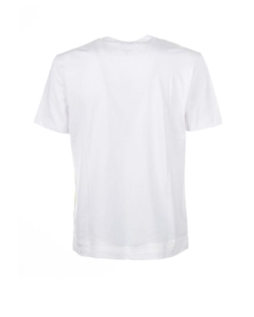 Blauer White Cotton T-Shirt for men