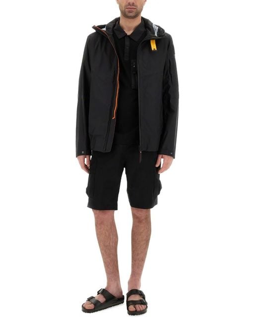 Parajumpers Black Aso Waterproof Jacket for men