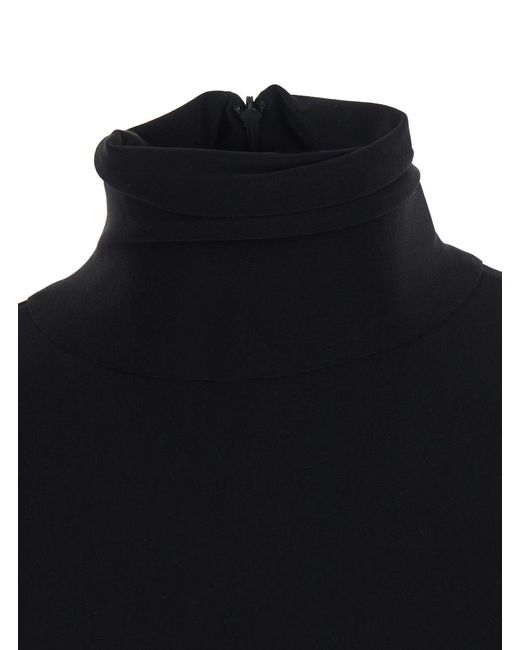 Norma Kamali Black Long Dress Polyester