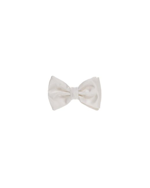 Emporio Armani White Clip-fastened Bow Tie for men