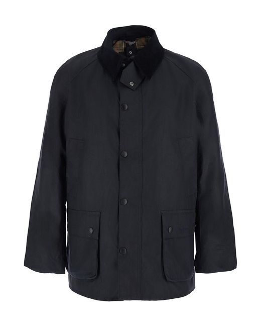 Barbour Blue Waxed Jacket Ashby Coat for men