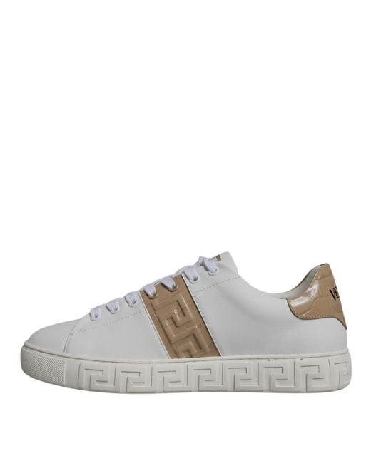 Versace Gray Greca Sneakers Lowtop Style for men