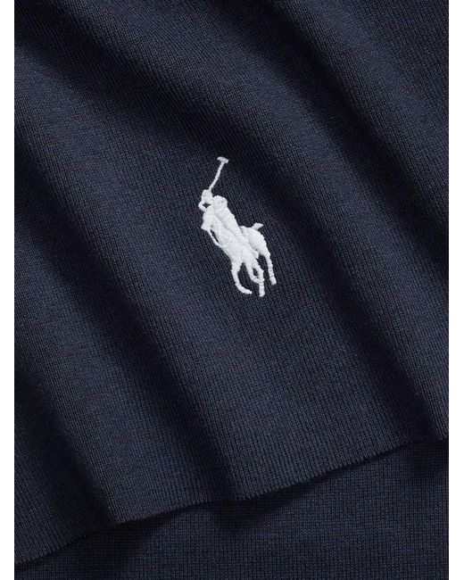 Polo Ralph Lauren Blue Cotton Hat And Scarf Set for men