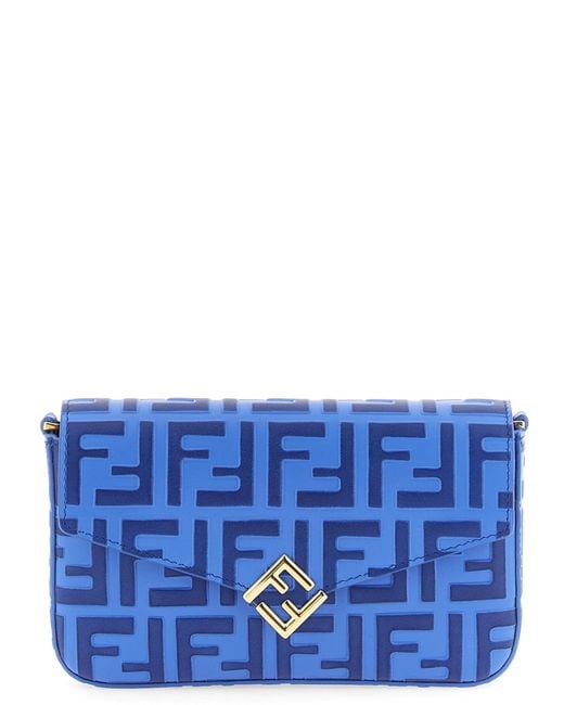 Fendi Blue Calfskin Cardholder Accessory