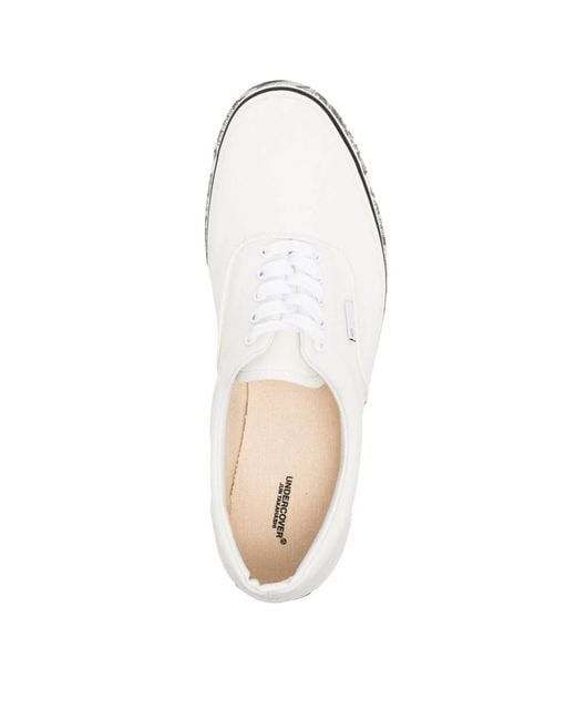 Undercover White Printed Soles Canvas Sneakers Shoes for men