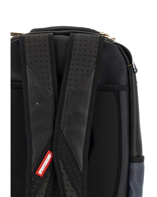 Sprayground Black Scarface Stairs Vegan Leather Backpack for men