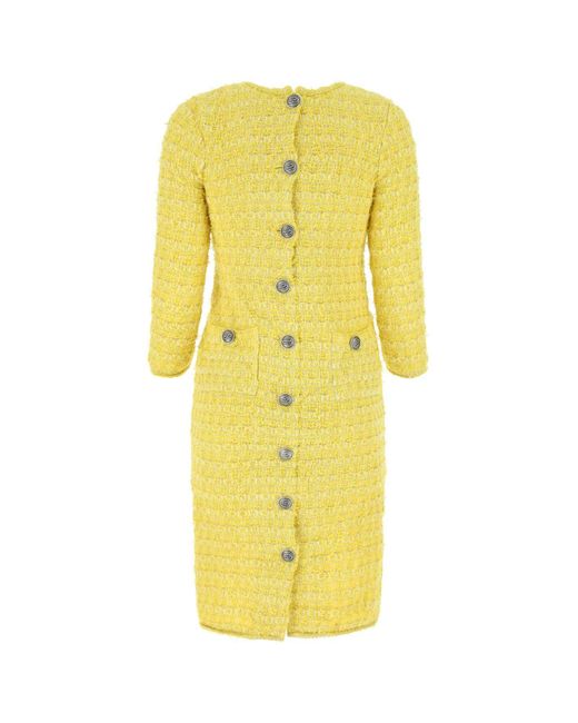Balenciaga Yellow Fabric Back-to-front Midi Dress