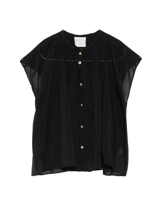 Forte_forte Black Voile Cotton And Silk Shirt
