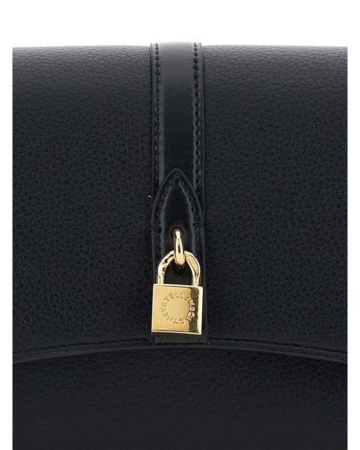 Stella McCartney Black 'Stella Ryder' Crossbody Bag With Logoed Padlock Detail On The Front