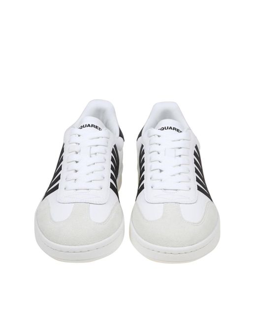 DSquared² White Leather And Suede Sneakers for men