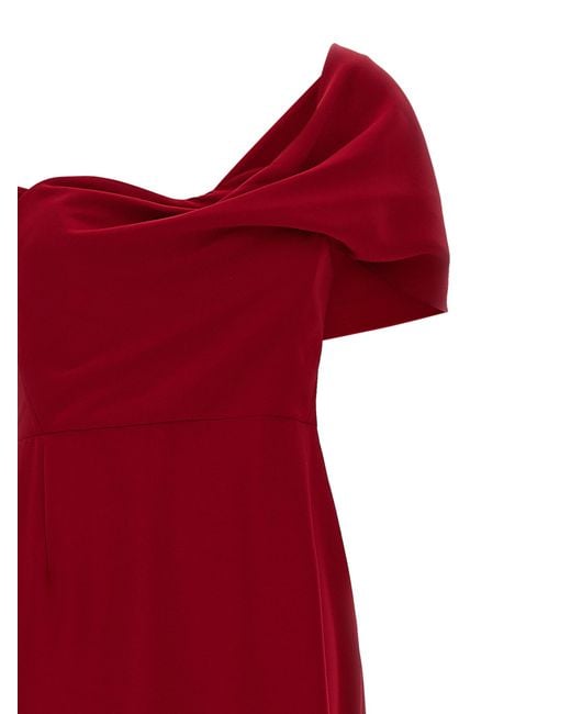 Carolina Herrera Red Column Dress