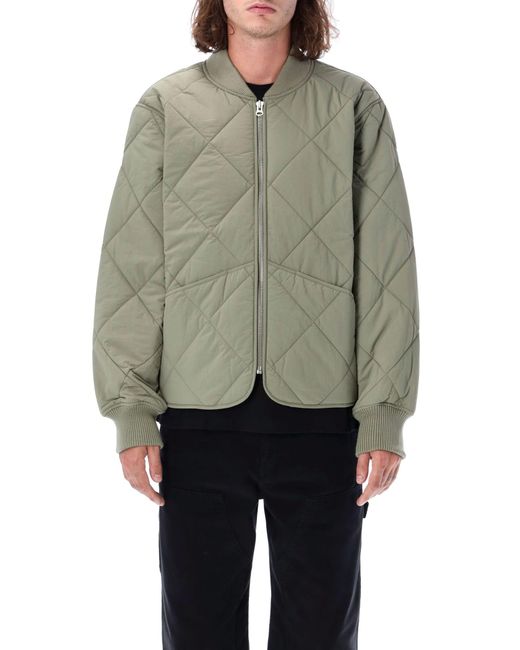 Stussy Green Dice Quilted Liner Jacket for men