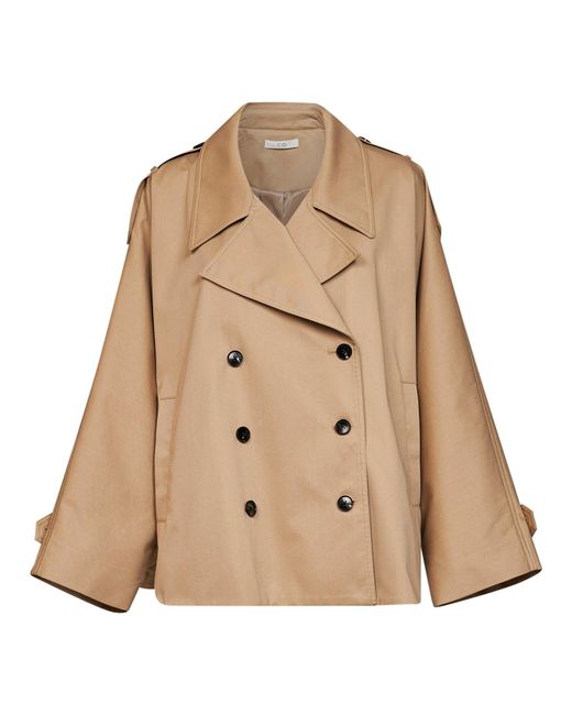 no_brand_found Natural Trench Coat Dolman Cotton Twill & Raincoats