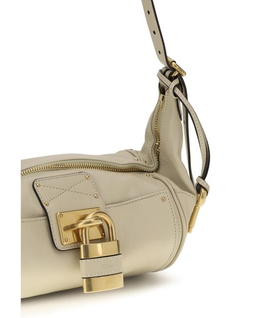 Chloé Natural Small Paddington Shoulder Bag Calf Leather Bos Taurus