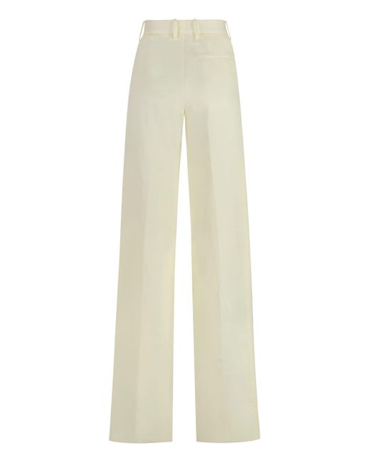 Bottega Veneta White Linen Trousers