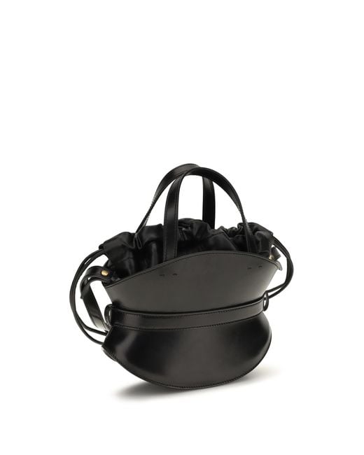 Balmain Black Shuffle Mini Shoulder Bag Calf Leather Bos Taurus