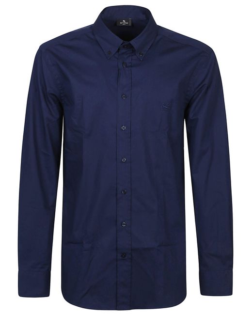 Etro Blue Roma Long Sleeve Shirt for men