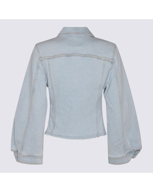 Pinko Blue Light Cotton Denim Jacket