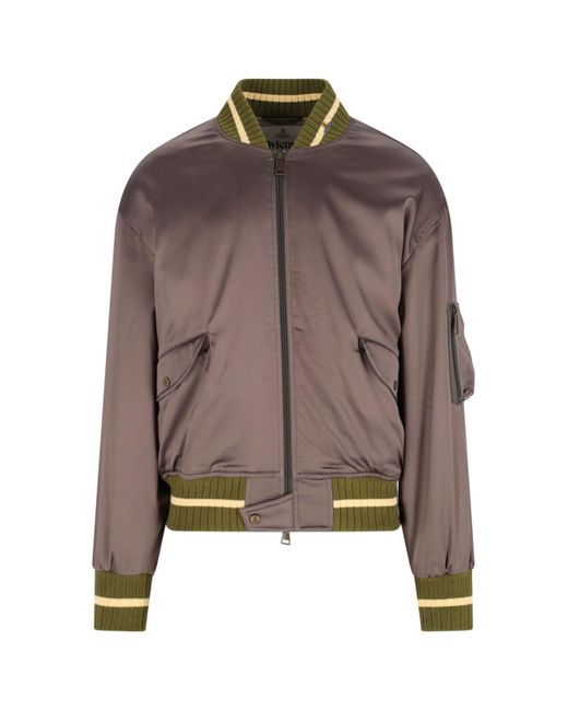 Vivienne Westwood Brown Bomber-Style Jacket With Ribbed Details for men
