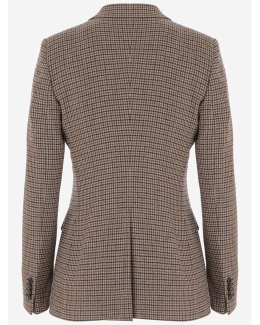 Tagliatore Brown Wool-Blend Double-Breasted Jacket
