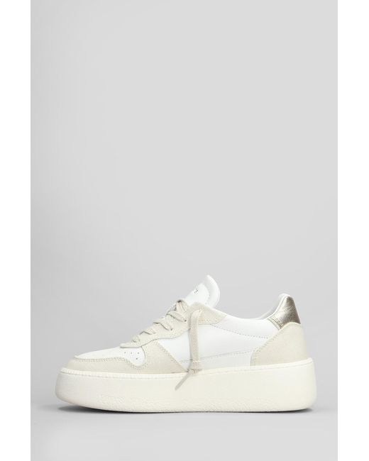 Date White Court Platform Sneakers