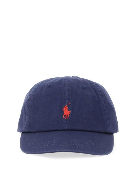 Polo Ralph Lauren Blue Baseball Hat With Logo for men