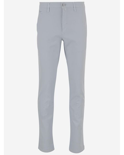 Jacob Cohen Gray Trousers Stretch Cotton Blend for men