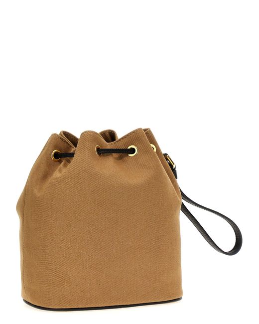 Bally Natural Bar Mini Bucket Bag