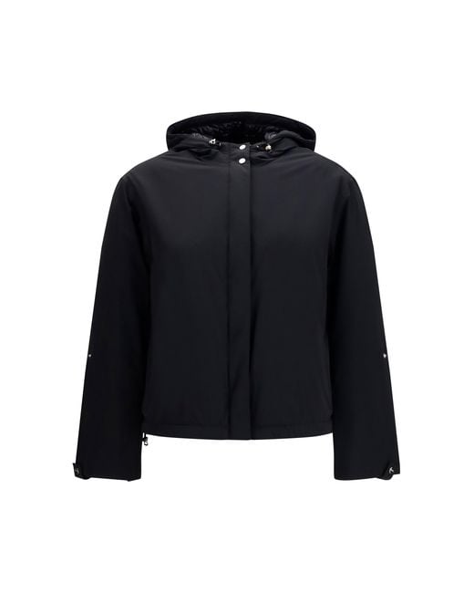 Herno Black Hooded Down Jacket Outer Polyamide