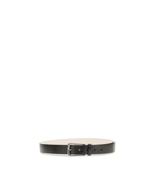Brunello Cucinelli Black Calf Leather Bos Taurus Regular Belt