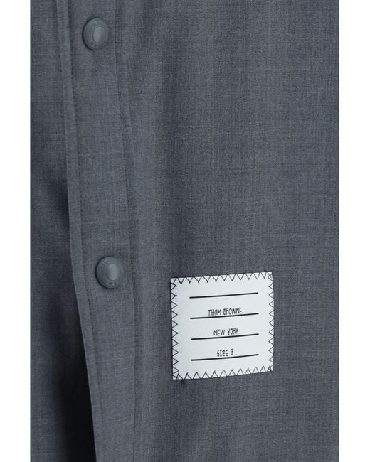 Thom Browne Gray Shirt Wool (Ovis Aries) for men