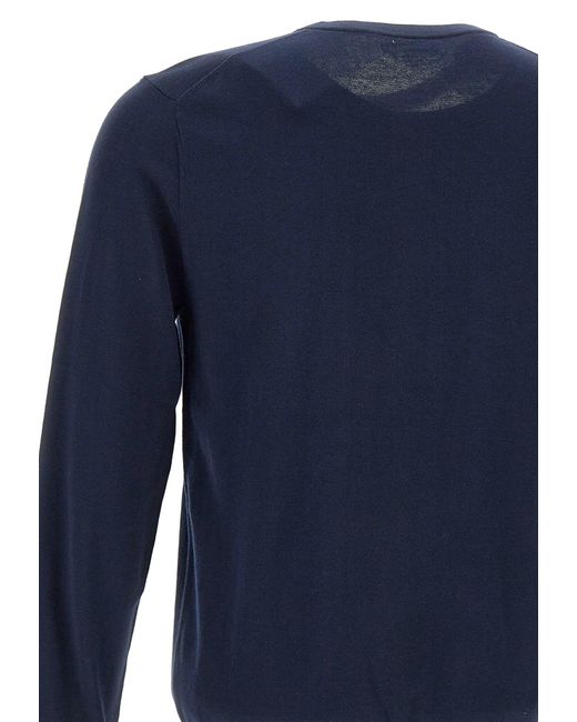 Sun 68 Blue Solid Cotton Sweater for men