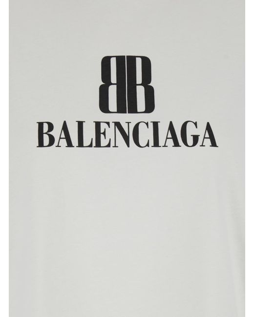 Balenciaga Gray Crewneck Cropped T-Shirt With Logo Lettering On The Front
