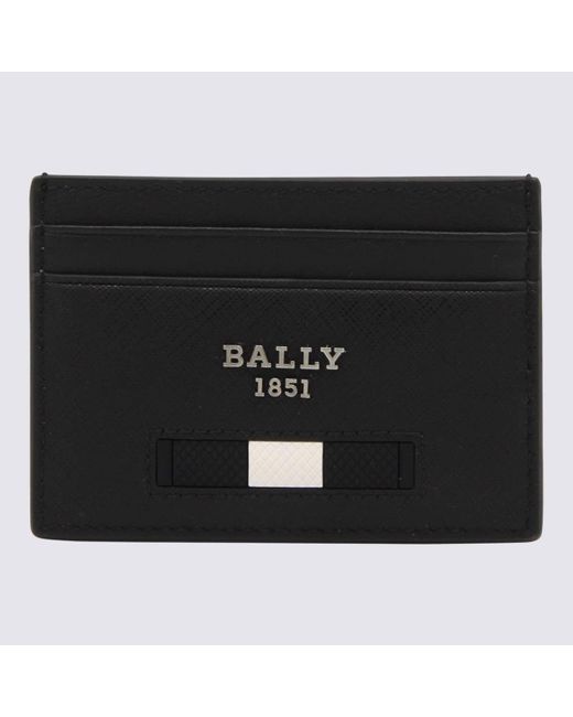 Bally Black Leather Bhar Card Holder for men