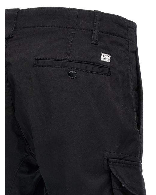 C P Company Black Cargo Pants for men