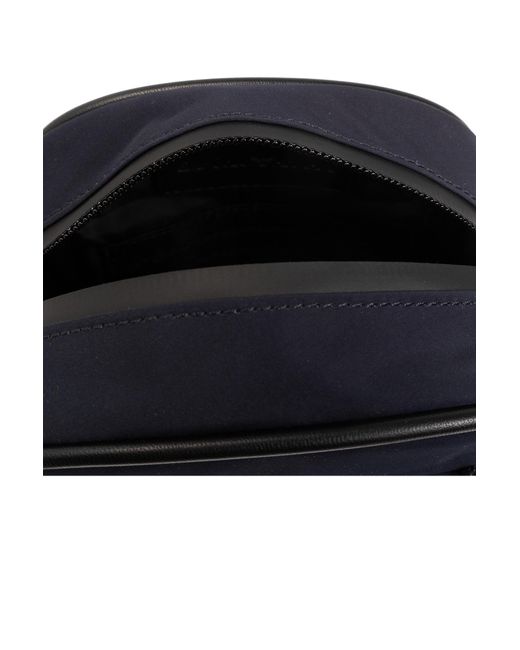 Emporio Armani Blue Shoulder Bag With Logo, for men