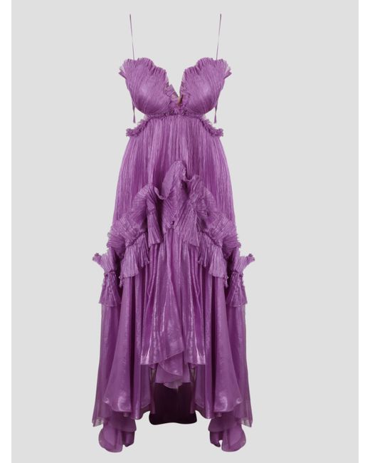 Maria Lucia Hohan Purple Zahara Midi Dress