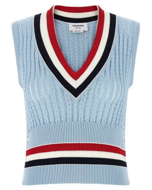 Thom Browne Gray 'Rwb' Vest